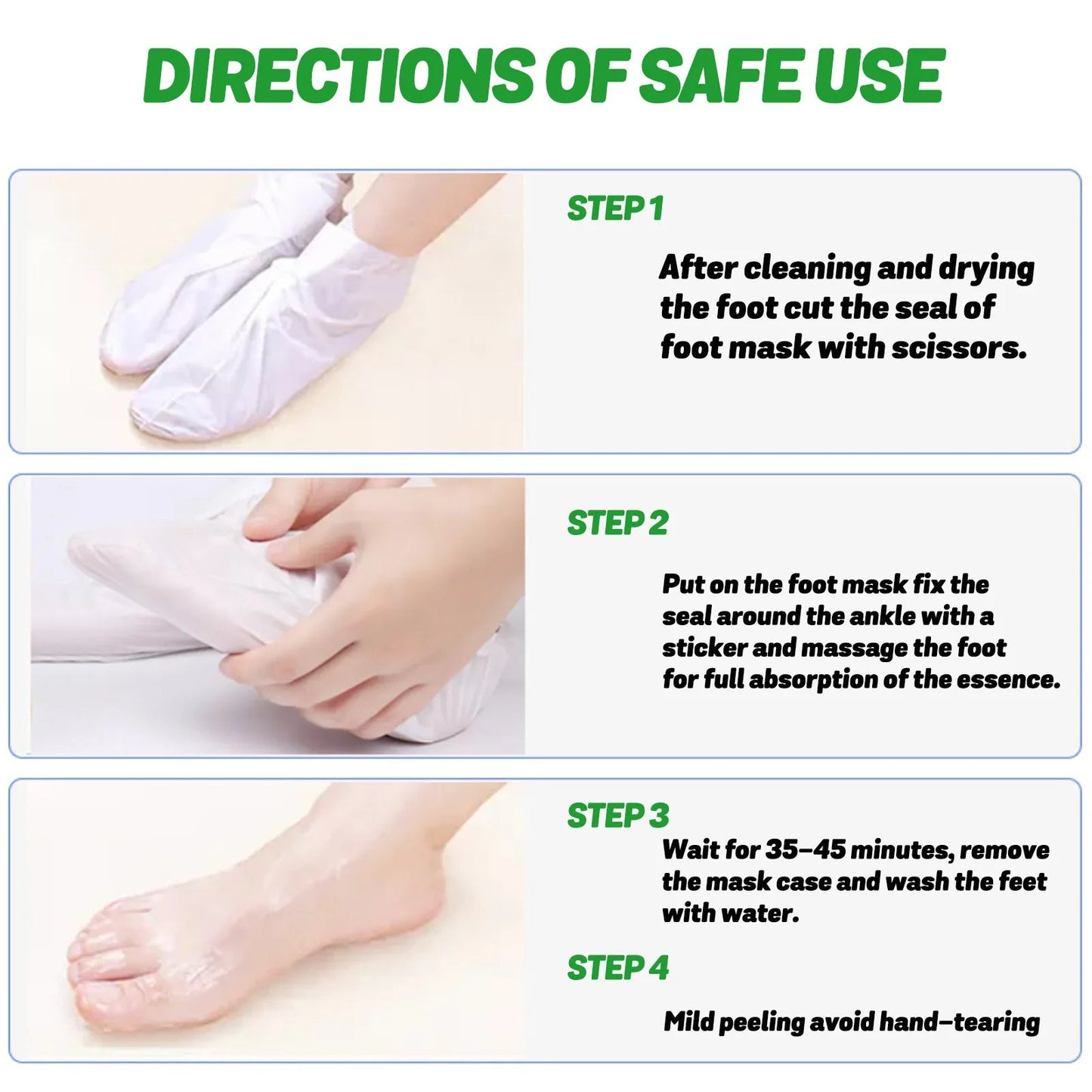 Masque pour Pieds à l'Aloe Vera - Hydratation, Exfoliation et Réparation des Pieds Sèches, Anti-Fissures - Soin de la Peau des Pieds BLACKBEARD OUTDOOR INDUSTRIES