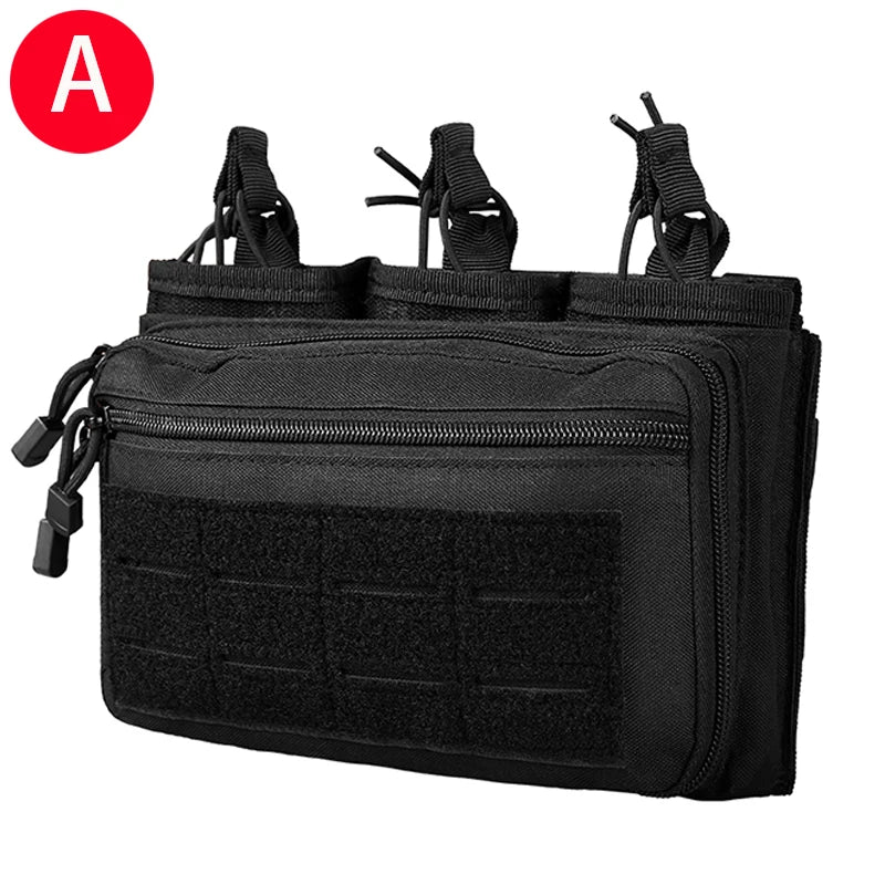 Poche à Chargeurs Tactique 5.56/.223 7.62mm pour M4 M16 AK AR avec Molle - Poche Triple à Accès Rapide BLACKBEARD OUTDOOR INDUSTRIES