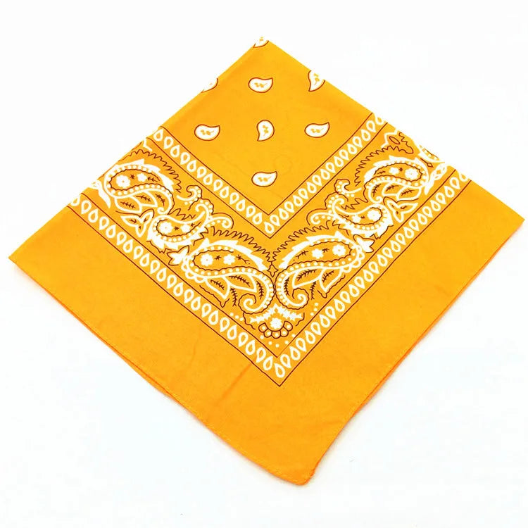 Bandana Carré Hip Hop en Coton – 54x54 cm, Imprimé Paisley - BLACKBEARD OUTDOOR INDUSTRIES
