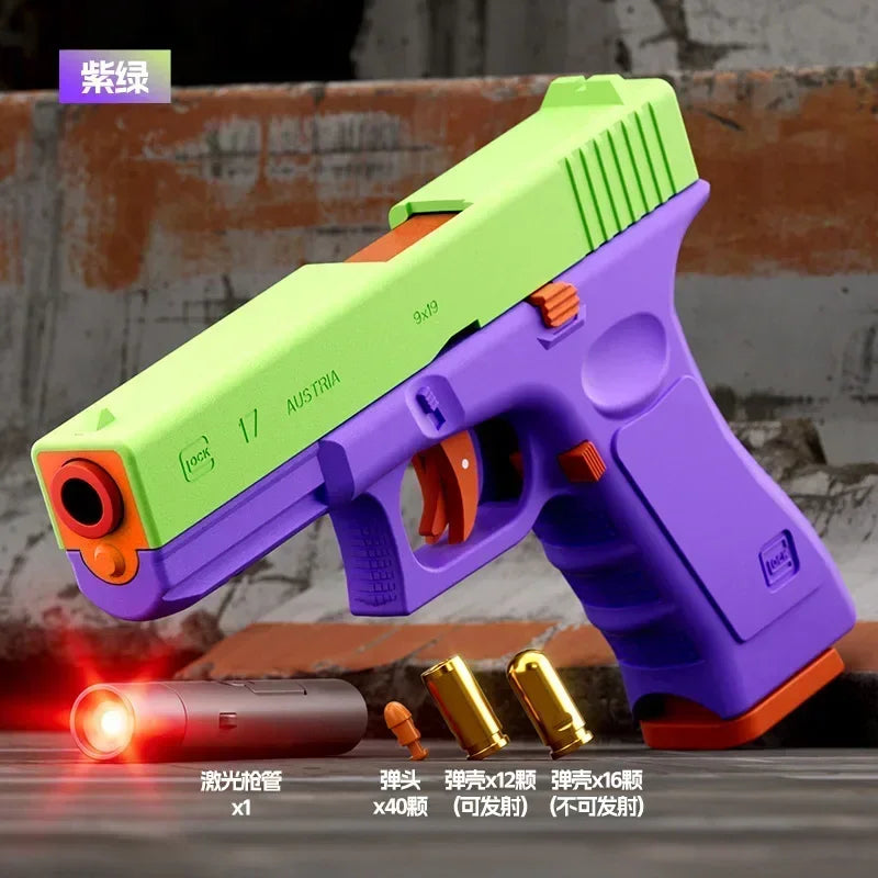Laser Version Dual-mode Shell Ejection G17 Pistol Blaster Automatic Gun Ma boutique