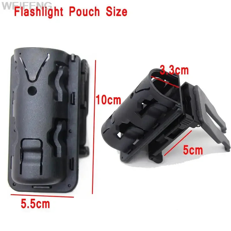 Étui de Lampe Tactique avec Poche, Support MOLLE et Clip de Ceinture – Accessoires de Chasse et Kits de Survie BLACKBEARD OUTDOOR INDUSTRIES