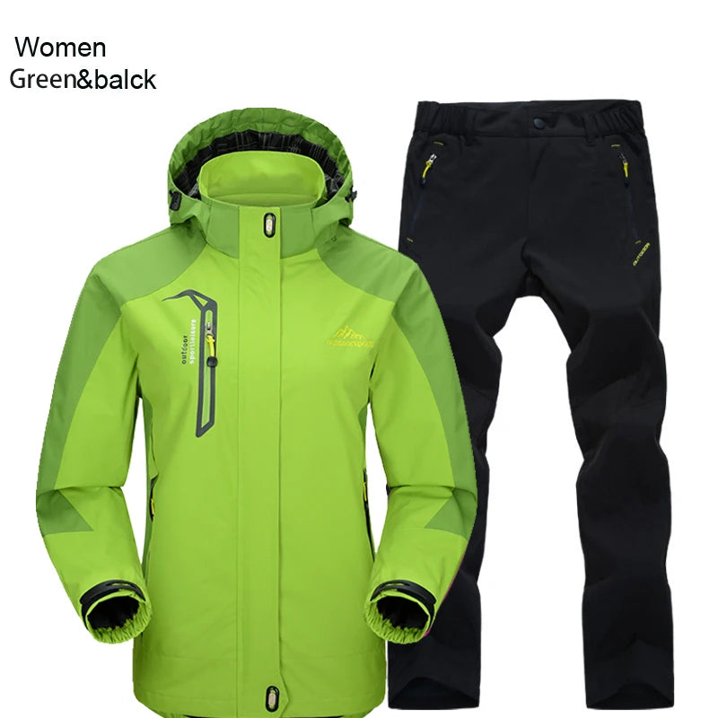 Ensemble Veste & Pantalon de Randonnée Femme TRVLWEGO | Imperméable 20000MM | Coupe-Vent | Outdoor Camping Trekking - BLACKBEARD OUTDOOR INDUSTRIES