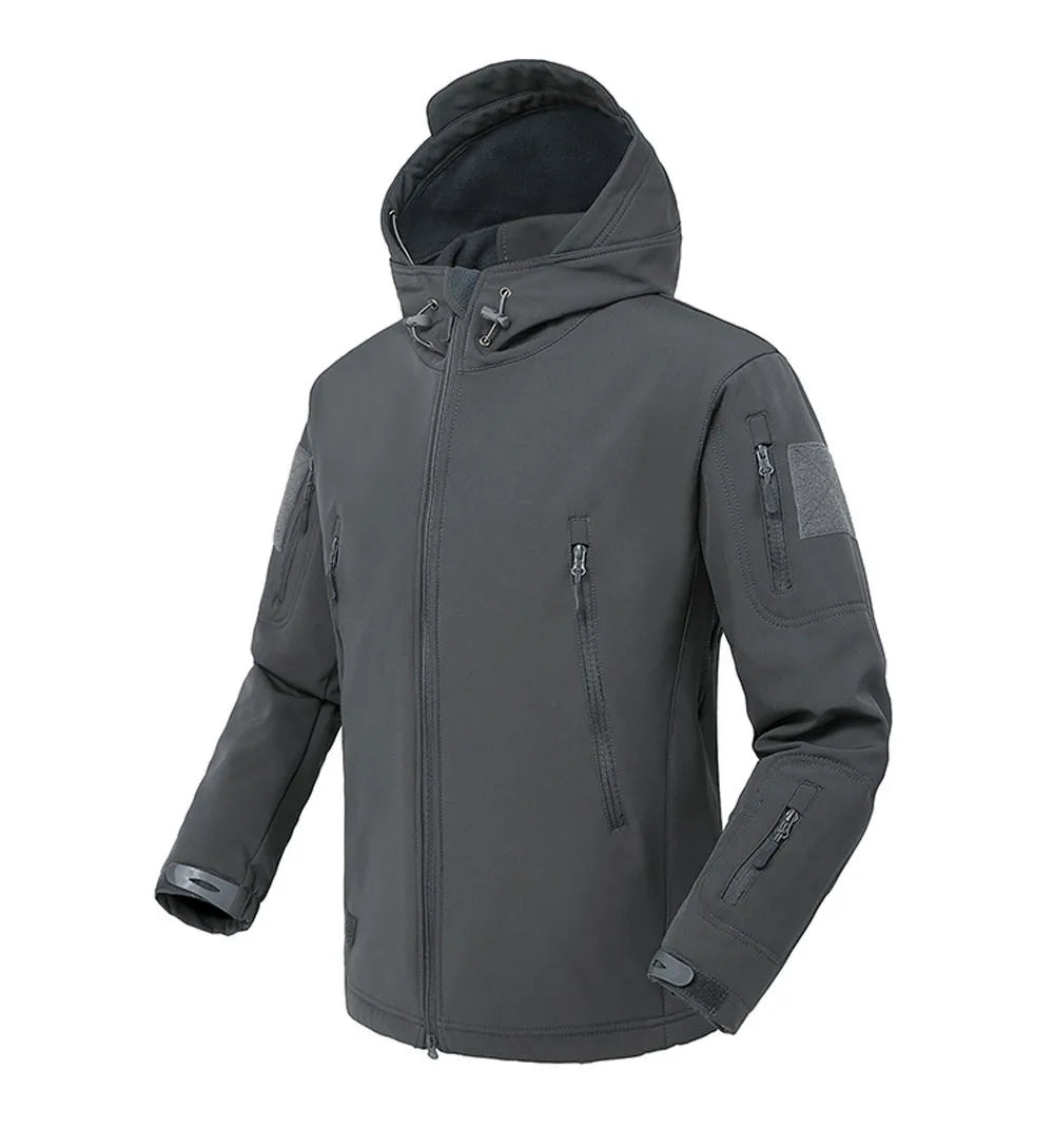 Veste Soft Shell Militaire Shark Skin – Veste Tactique Hommes, Coupe-Vent et Imperméable, Manteau Bomber à Capuche, Veste de Combat Armée pour Homme BLACKBEARD OUTDOOR INDUSTRIES
