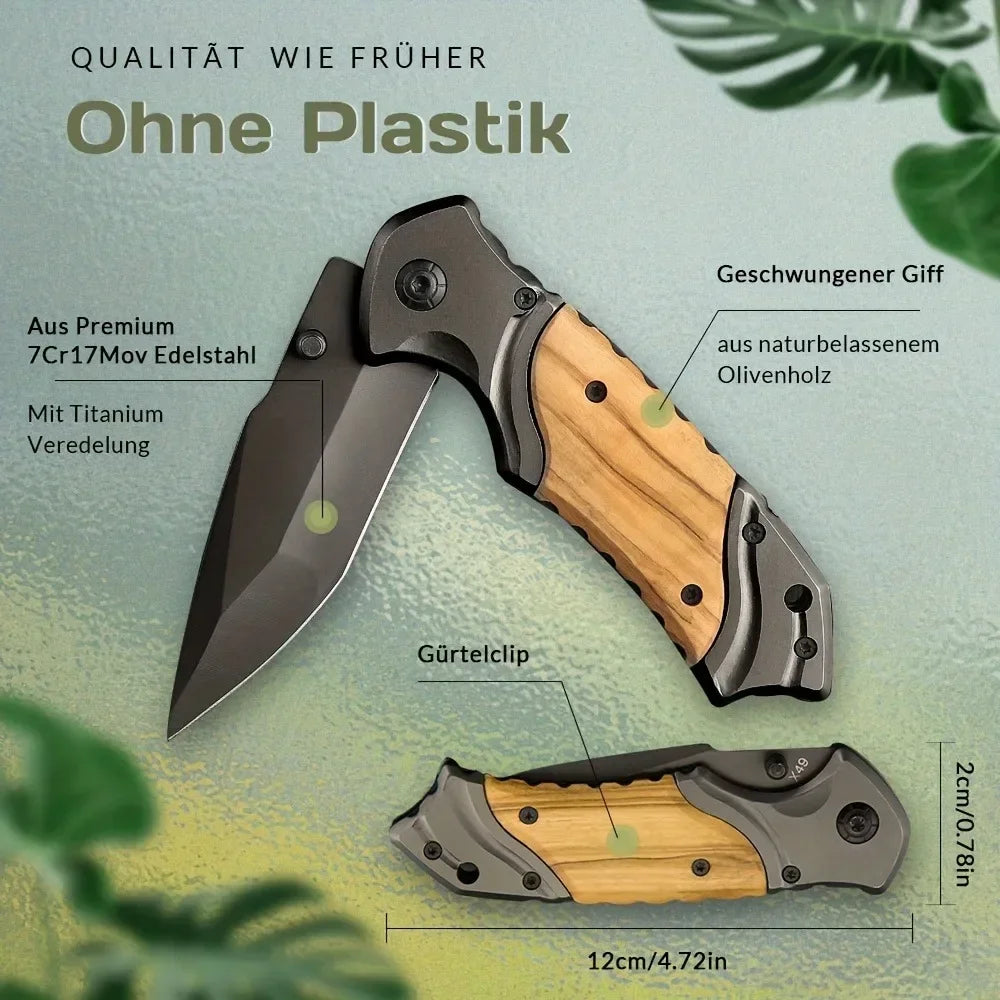 Couteau de Poche de Survie – EDC Multifonction | Autodéfense, Extérieur, Tactique Militaire - BLACKBEARD OUTDOOR INDUSTRIES