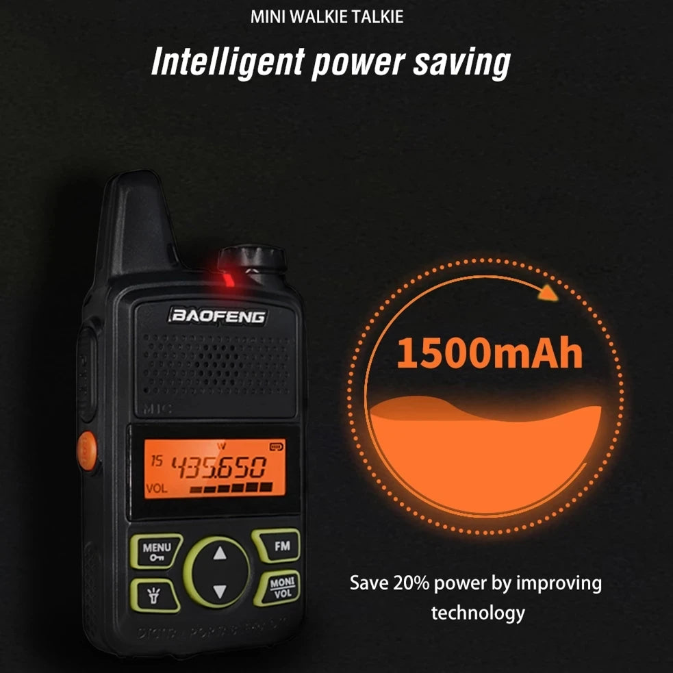 Talkie Walkie Baofeng BF-T1 UHF 20CH - Compact, Puissant et Pratique - BLACKBEARD OUTDOOR INDUSTRIES