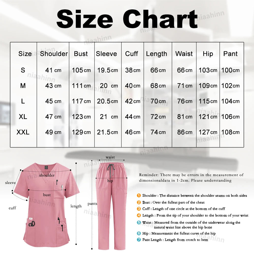 Uniforme Médical de Haute Qualité pour Femmes - Ensemble de Blouse et Pantalon pour Infirmière, Scrubs Unisexe BLACKBEARD OUTDOOR INDUSTRIES