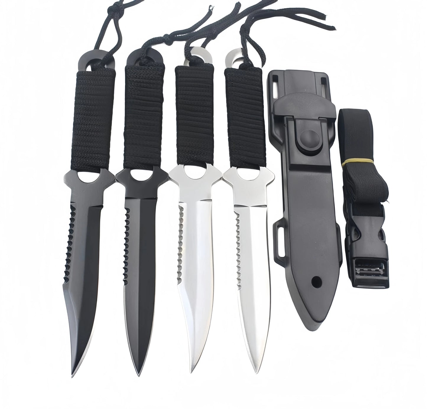 Couteau Tactique de Haute Dureté – Couteau Fixe de Terrain avec Lame en Acier Inoxydable, Poignée Ergonomique et Étui ABS BLACKBEARD OUTDOOR INDUSTRIES