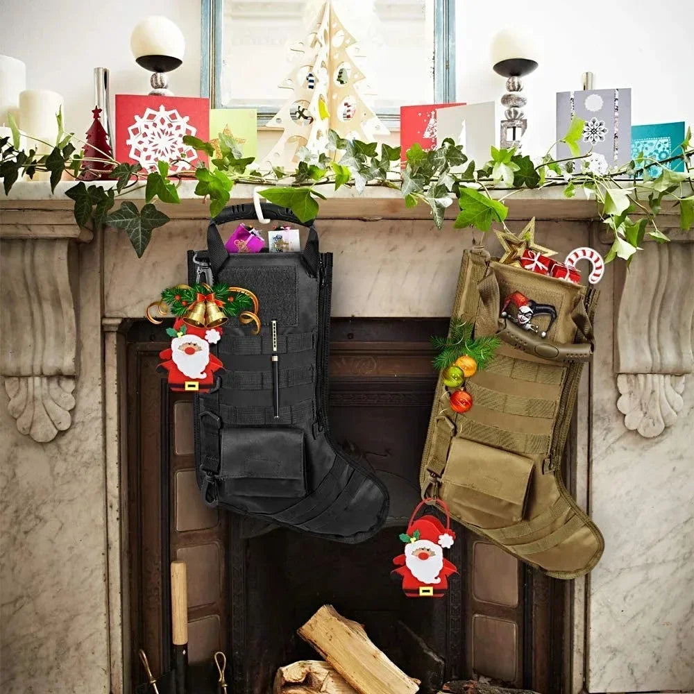 Tactical Molle Christmas sock, holiday gift sock, seasonal hanging EDC bag, outdoor sports hunting accessory, disposable bag BLACKBEARD OUTDOOR INDUSTRIES