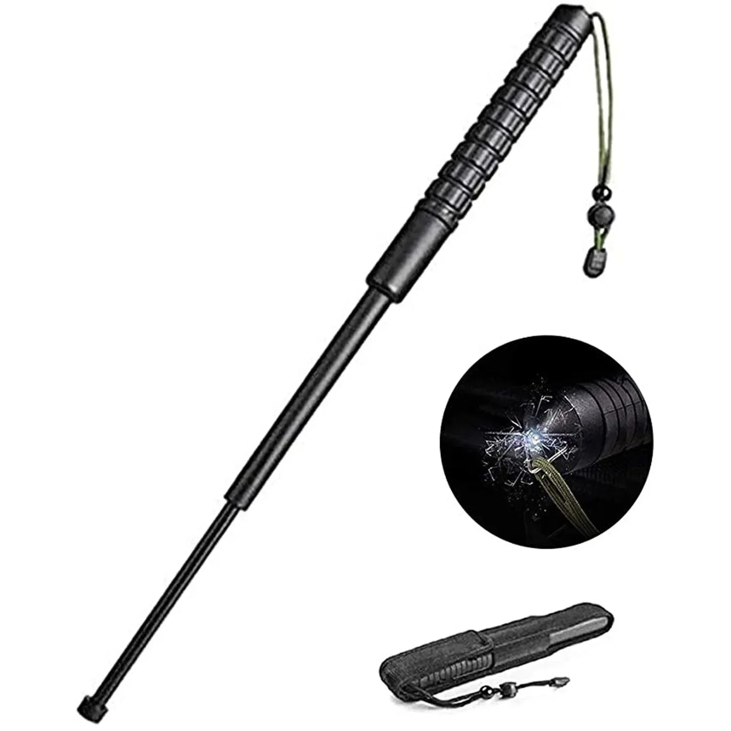 Bâton Télescopique de Défense à 3 Sections 65cm – Léger, Repliable, Multifonction | Autodéfense - BLACKBEARD OUTDOOR INDUSTRIES