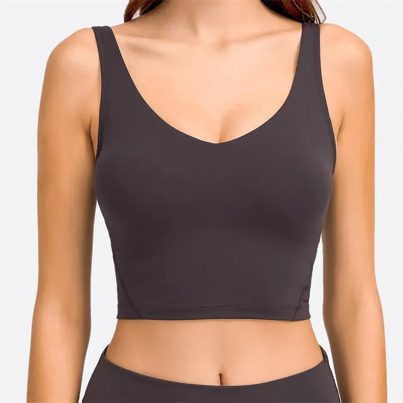 Débardeur NEPOAGYM PASSION avec Soutien-Gorge Intégré – Crop Top Longline avec Coussinets Amovibles pour Yoga et Gym - BLACKBEARD OUTDOOR INDUSTRIES