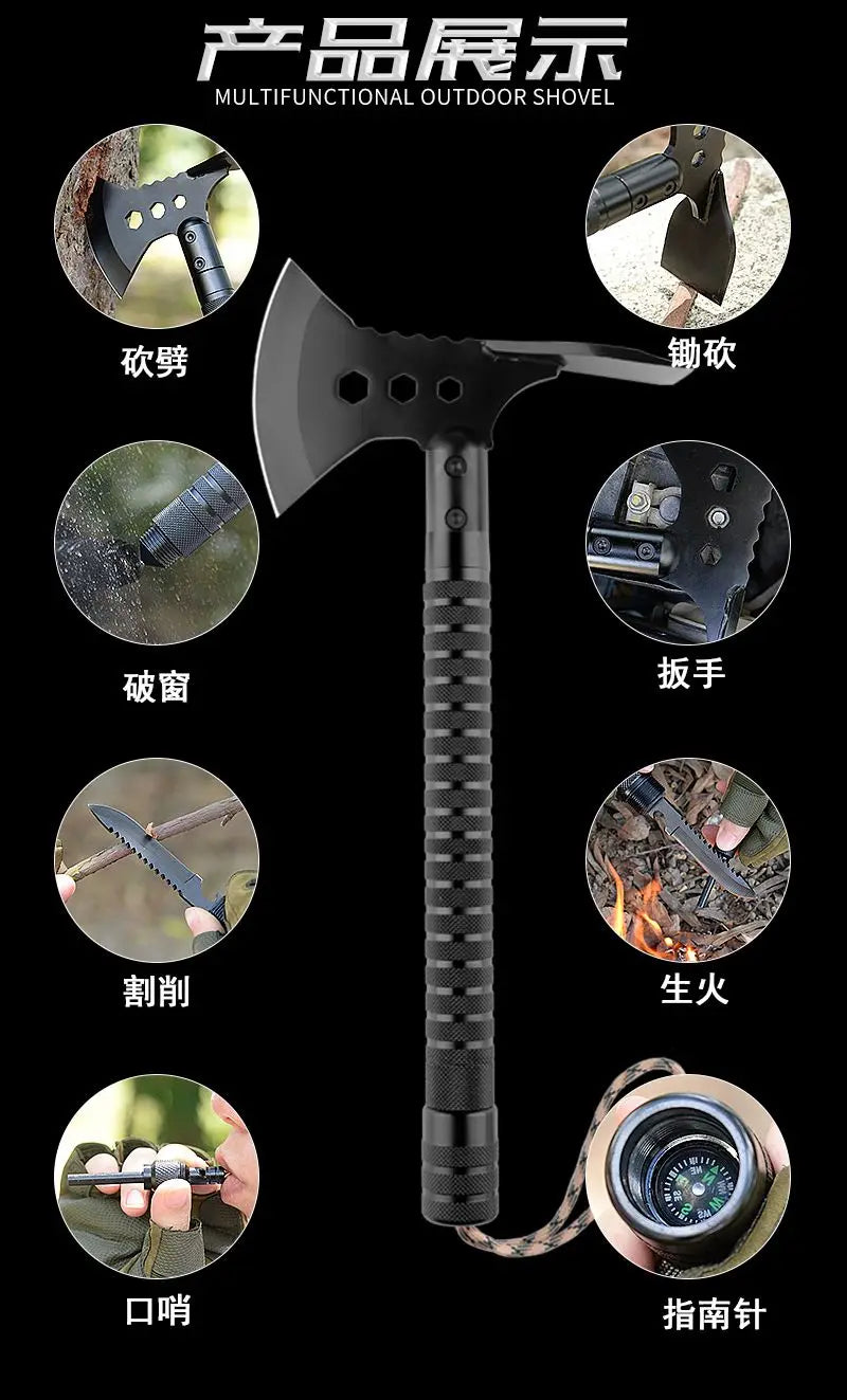 Hachette de Survie Multifonction - Tactique & Outil Multitool pour Camping - BLACKBEARD OUTDOOR INDUSTRIES