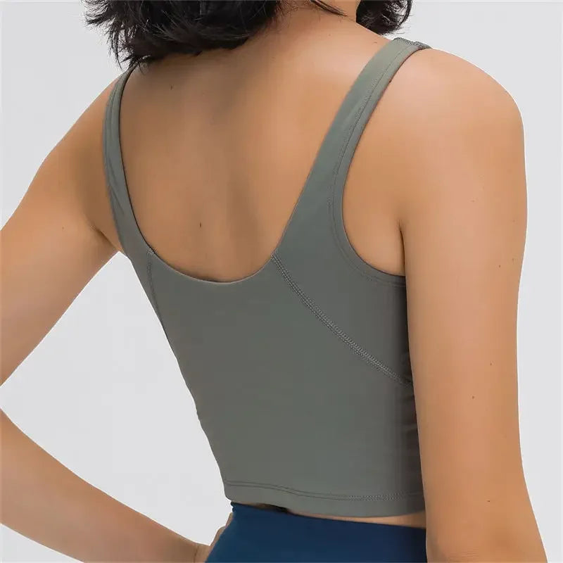 Débardeur NEPOAGYM PASSION avec Soutien-Gorge Intégré – Crop Top Longline avec Coussinets Amovibles pour Yoga et Gym - BLACKBEARD OUTDOOR INDUSTRIES