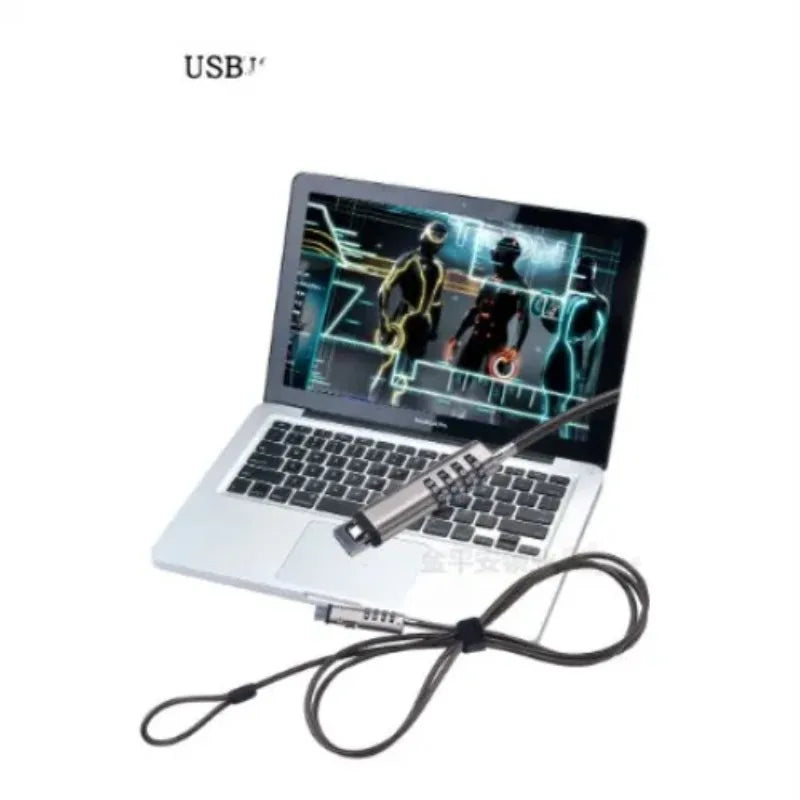 Serrure à Combinaison 4 Chiffres avec Câble de Sécurité pour Ordinateurs Portables – Protection Anti-Vol Pratique et Fiable - BLACKBEARD OUTDOOR INDUSTRIES