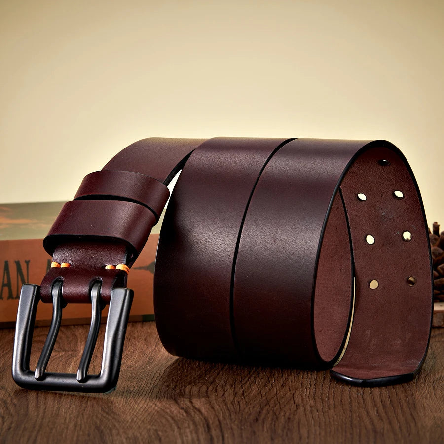 Ceinture en Cuir Véritable 100% - Boucle Double Trou Ma boutique