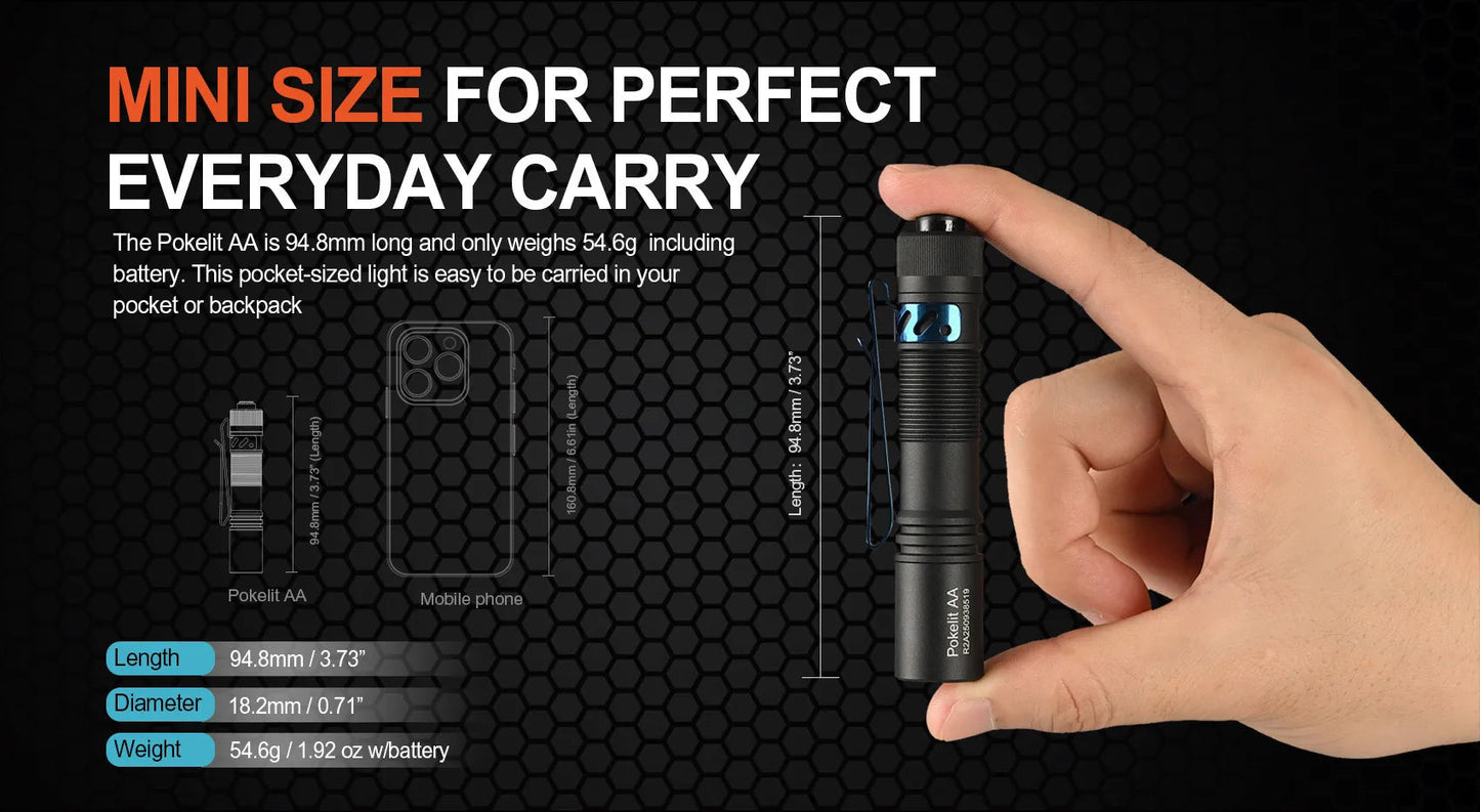 ACEBEAM pokelit AA 14500 flashlight AA torch 950 lumen Ma boutique