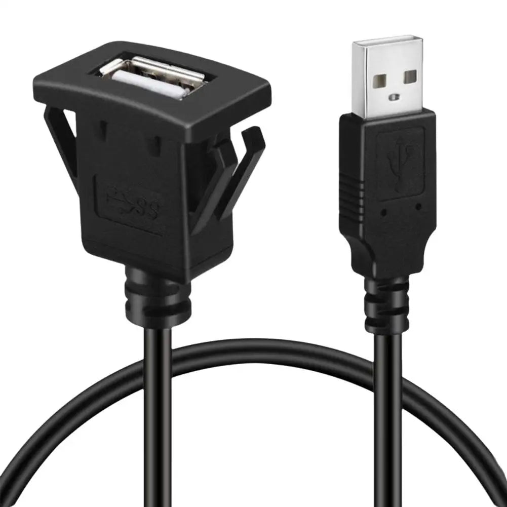Câble USB 2.0 Encastrable pour Voiture / Camping-Car / Bateau – Montage Tableau de Bord (1 mètre) - BLACKBEARD OUTDOOR INDUSTRIES