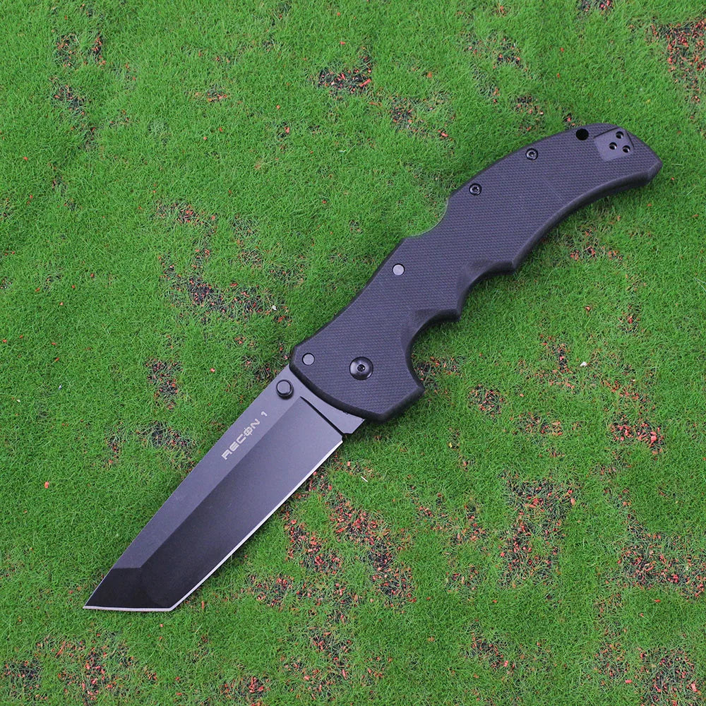Cold RECON 1 Couteau Pliant Tactique Militaire en Acier AUS10A – Tanto, Combat, Chasse, Survie - BLACKBEARD OUTDOOR INDUSTRIES