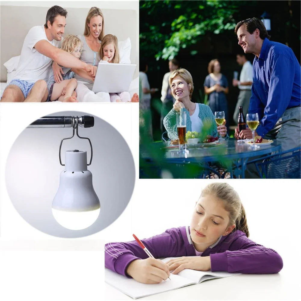 Lampe Solaire Portative à LED - Lampe Rechargeable pour Camping, Tente, Pêche Nocturne, Urgence et Énergie Solaire - BLACKBEARD OUTDOOR INDUSTRIES