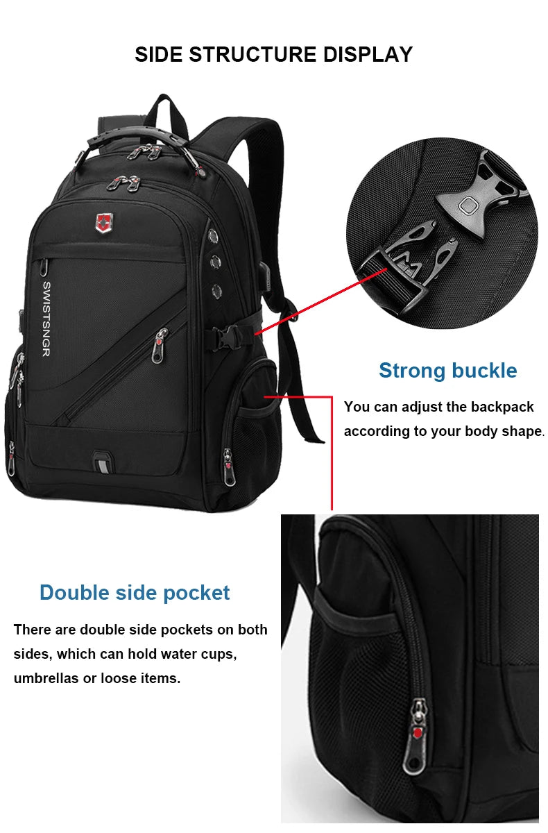 Sac à Dos Ordinateur Étanche 2025 – 17"/20" | Grande Capacité, USB, Antivol | Homme & Femme - BLACKBEARD OUTDOOR INDUSTRIES