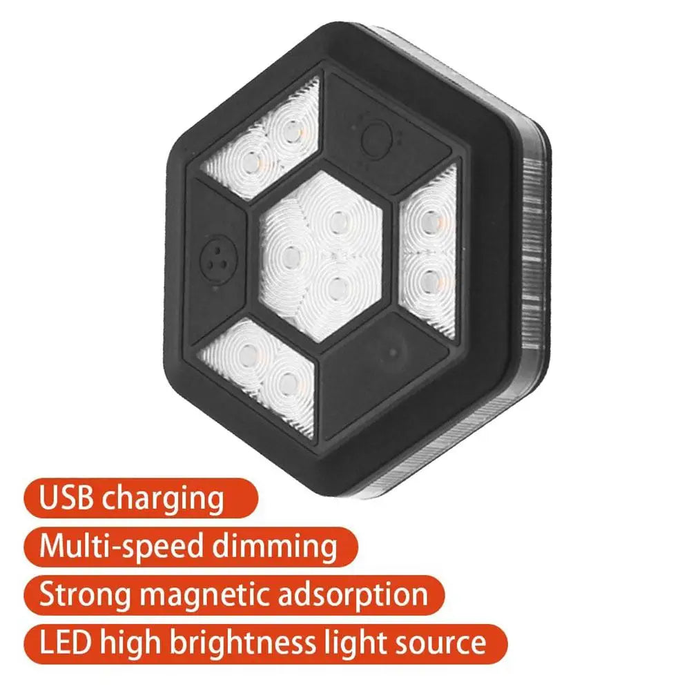 Feu de Signalisation Rotatif LED Magnétique Rechargeable - Lumière de Sécurité pour Voiture, Jaune et Blanche BLACKBEARD OUTDOOR INDUSTRIES