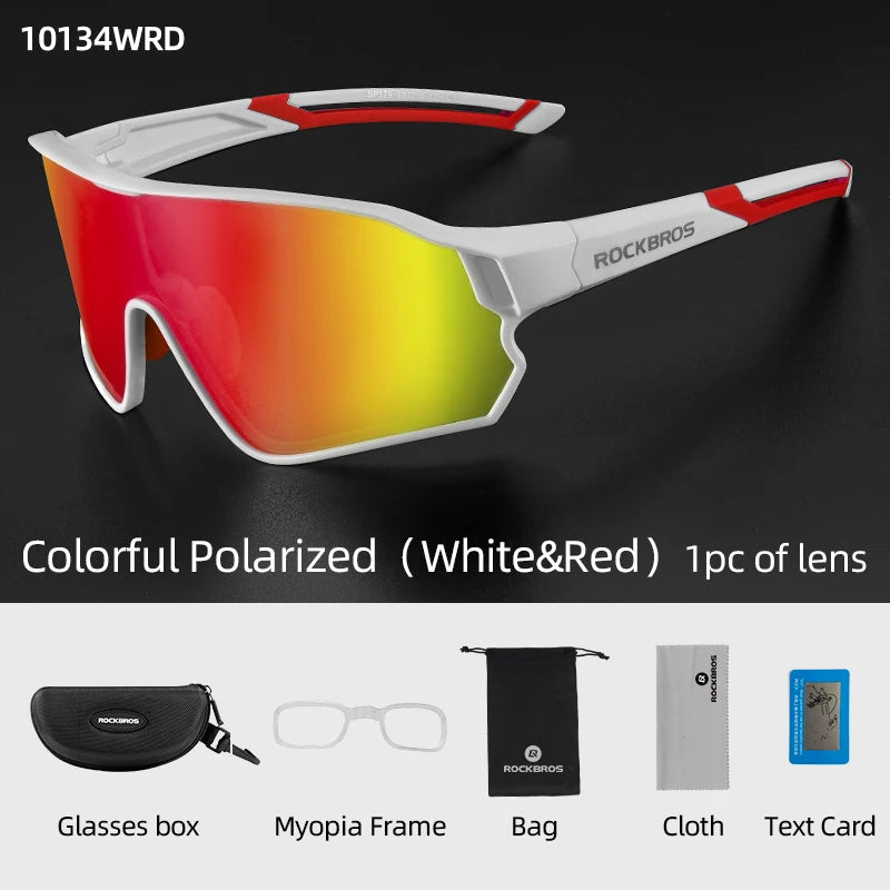 ROCKBROS Lunettes de Vélo Polarisées UV400 – Protection Solaire, Ultra-légères, Grand Cadre MTB & Route - BLACKBEARD OUTDOOR INDUSTRIES