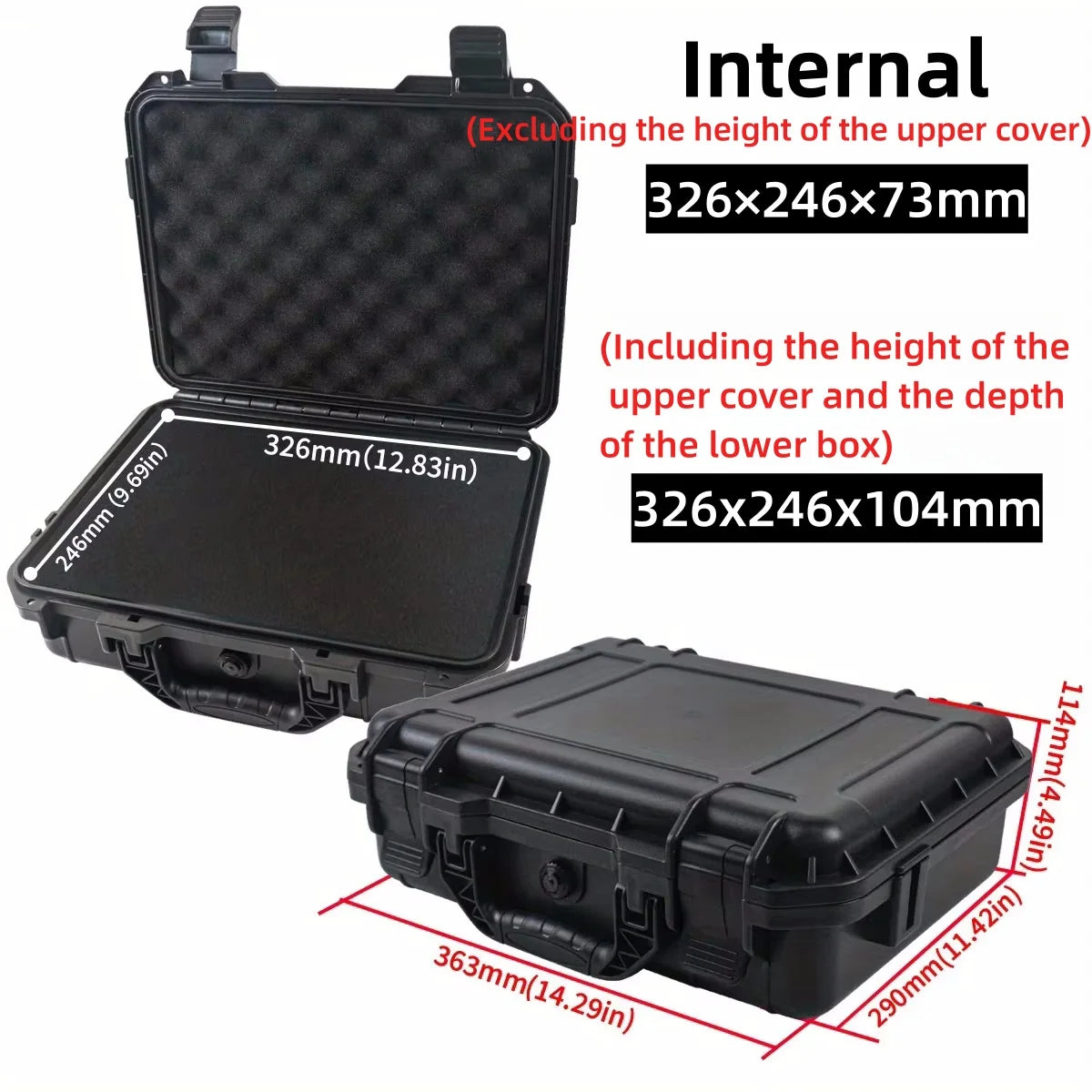Mallette de Transport Rigide Étanche avec Mousse Prédécoupée – Boîte de Rangement de Sécurité pour Outils, Matériel, Optique, Drone Ma boutique