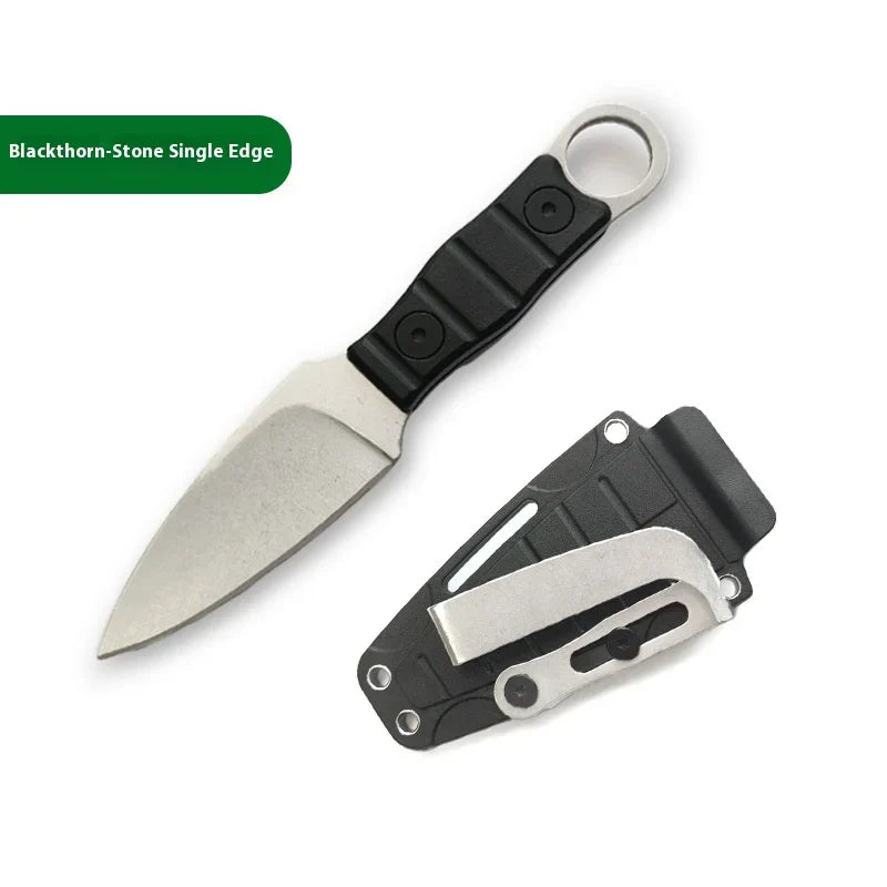 Couteau type kunai – Lame Droite Compacte en Acier Inoxydable Haute Dureté, Couteau Tactique avec Anneau - BLACKBEARD OUTDOOR INDUSTRIES