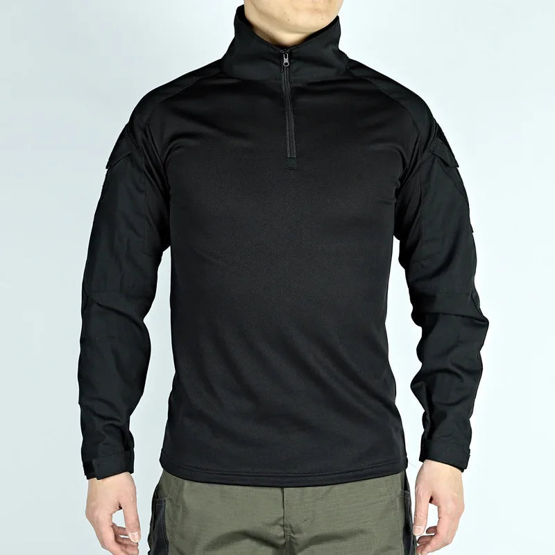 T-shirt Militaire à Manches Longues – Vêtement Tactique Respirant pour Entraînement, Chasse, Randonnée et Travail – Unisexe BLACKBEARD OUTDOOR INDUSTRIES