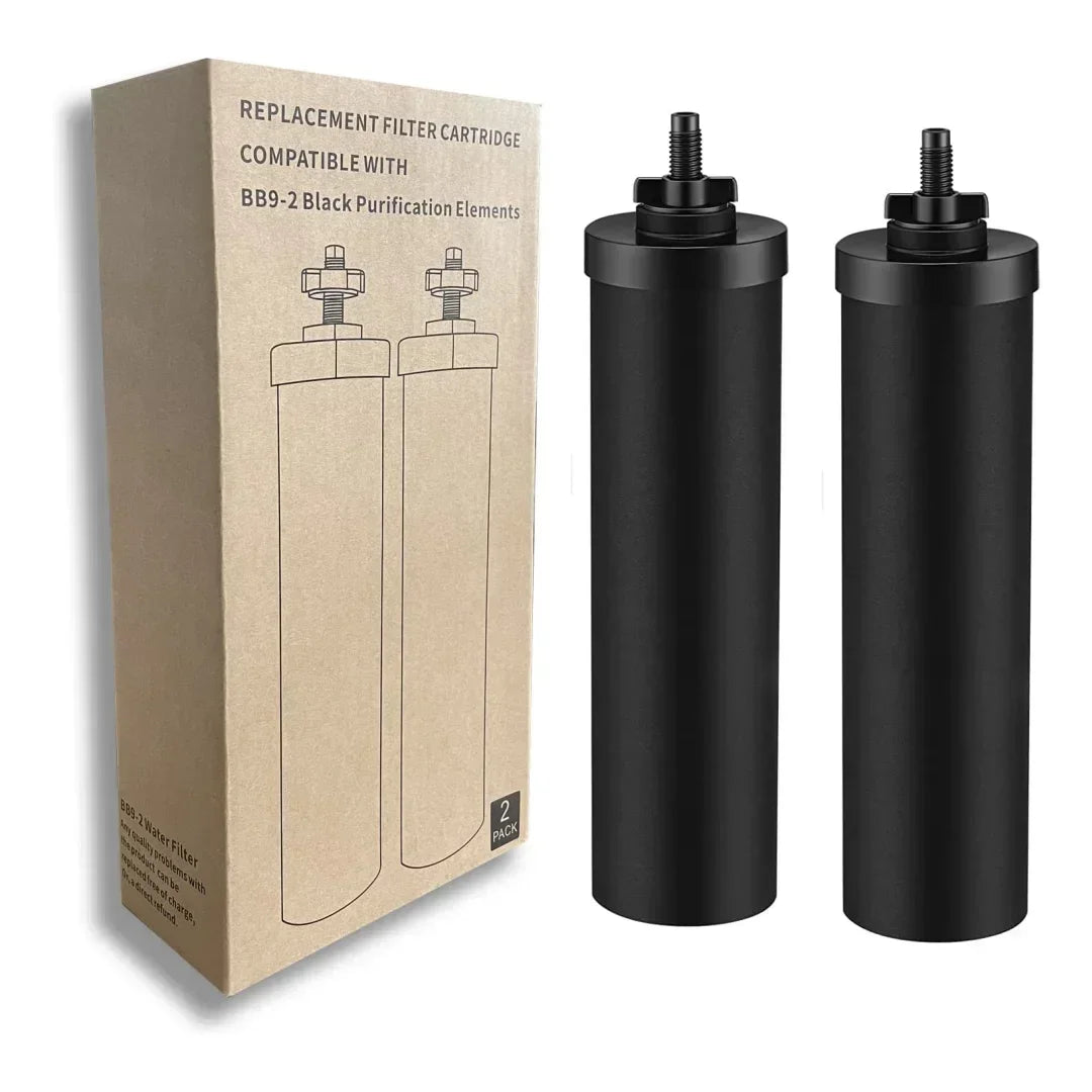 Filtres de Remplacement BB9-2 – 2 Pièces de Filtre à Charbon Actif Compatible avec le Système de Filtration d'Eau Gravity Black Berkey - BLACKBEARD OUTDOOR INDUSTRIES