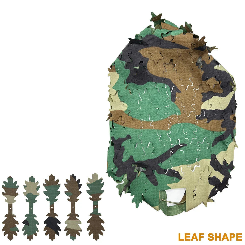 Housse de Casque Airsoft 3D Camo avec Découpe Laser en Forme de Feuilles Ma boutique