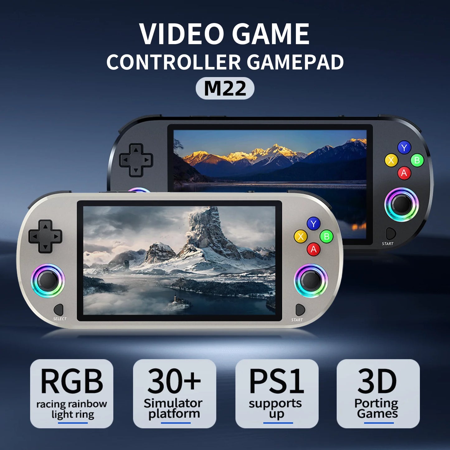 Console de jeux rétro portable M22 Pro – 128 Go - BLACKBEARD OUTDOOR INDUSTRIES
