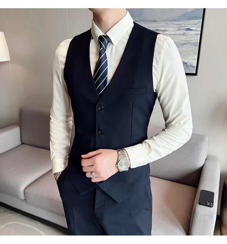 Costume Homme 3 Pièces - Élégant et Classique, Idéal pour Mariage et Événements Formels - Taille S-6XL BLACKBEARD OUTDOOR INDUSTRIES