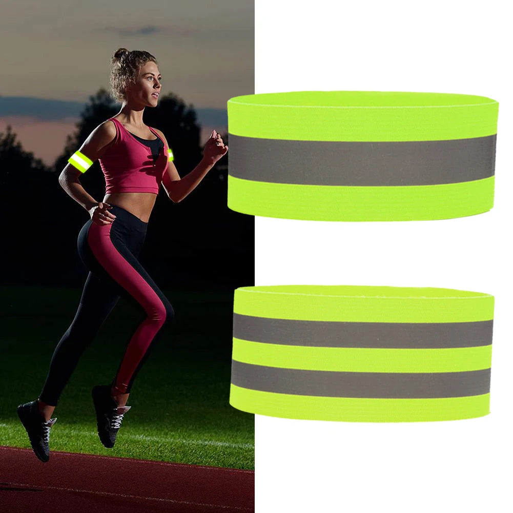 Bandes Réfléchissantes Élastiques - Armbands, Bracelets, Bandes de Cheville et Jambes, Haute Visibilité pour Sécurité Nocturne (Course, Cyclisme, Marche) - BLACKBEARD OUTDOOR INDUSTRIES