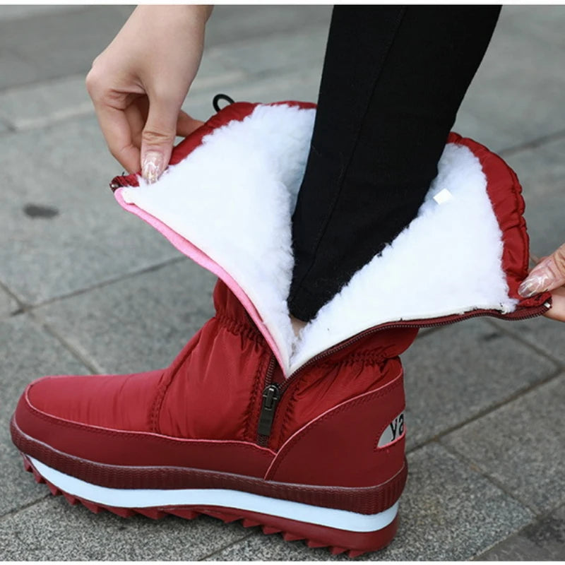 Bottes d’Hiver Femme à Plateforme – Chaudes, Antidérapantes, Mi-Mollet – Style Élégant et Confort Assuré - BLACKBEARD OUTDOOR INDUSTRIES