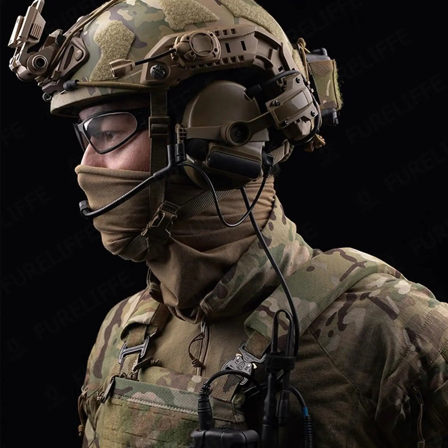 Casque Tactique de Protection Auditive Active – Casque Anti-Bruit Électronique avec Communication pour Casque Tactique BLACKBEARD OUTDOOR INDUSTRIES