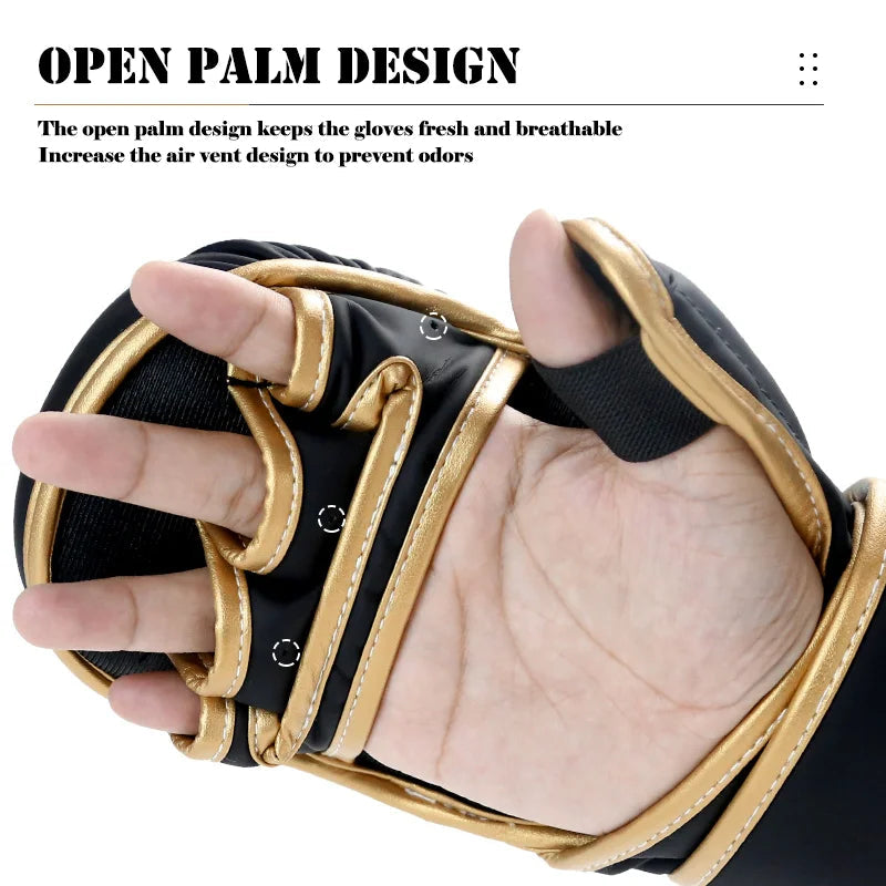 Gants de Boxe Professionnels MMA - Gants de Formation en PU pour Boxe, Karaté, Muay Thai et Arts Martiaux BLACKBEARD OUTDOOR INDUSTRIES