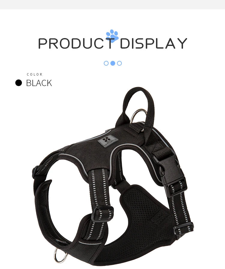 Harnais Anti-Traction Réfléchissant et Rembourré pour Chien – Ajustable pour Petits, Moyens et Grands Chiens Ma boutique
