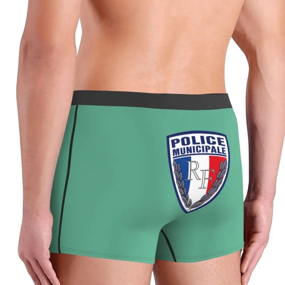 Boxer Homme Insigne Police Municipale – Sous-vêtement Original et Confortable - BLACKBEARD OUTDOOR INDUSTRIES
