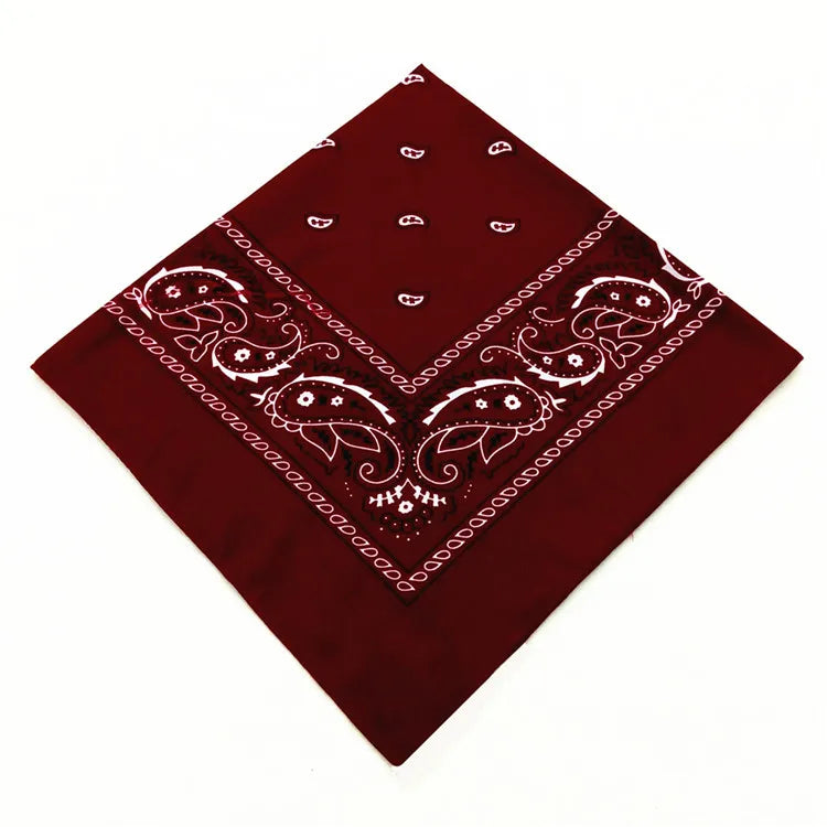Bandana Carré Hip Hop en Coton – 54x54 cm, Imprimé Paisley - BLACKBEARD OUTDOOR INDUSTRIES
