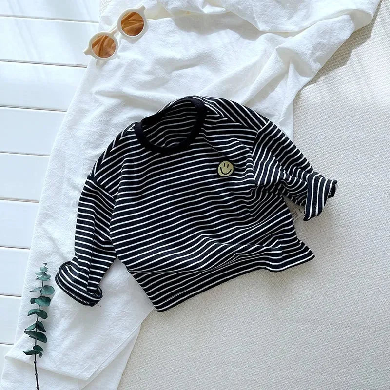 T-shirt rayé à manches longues enfants Ma boutique