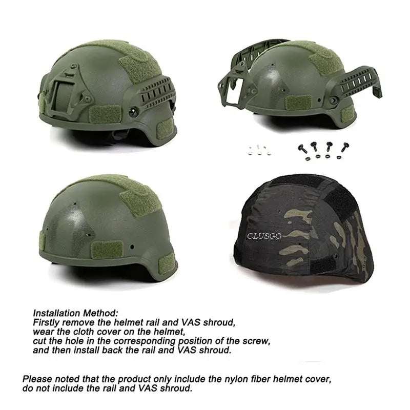 Housse de Casque Multicam pour Casque Tactical MICH 2000 – Airsoft & Tir - BLACKBEARD OUTDOOR INDUSTRIES