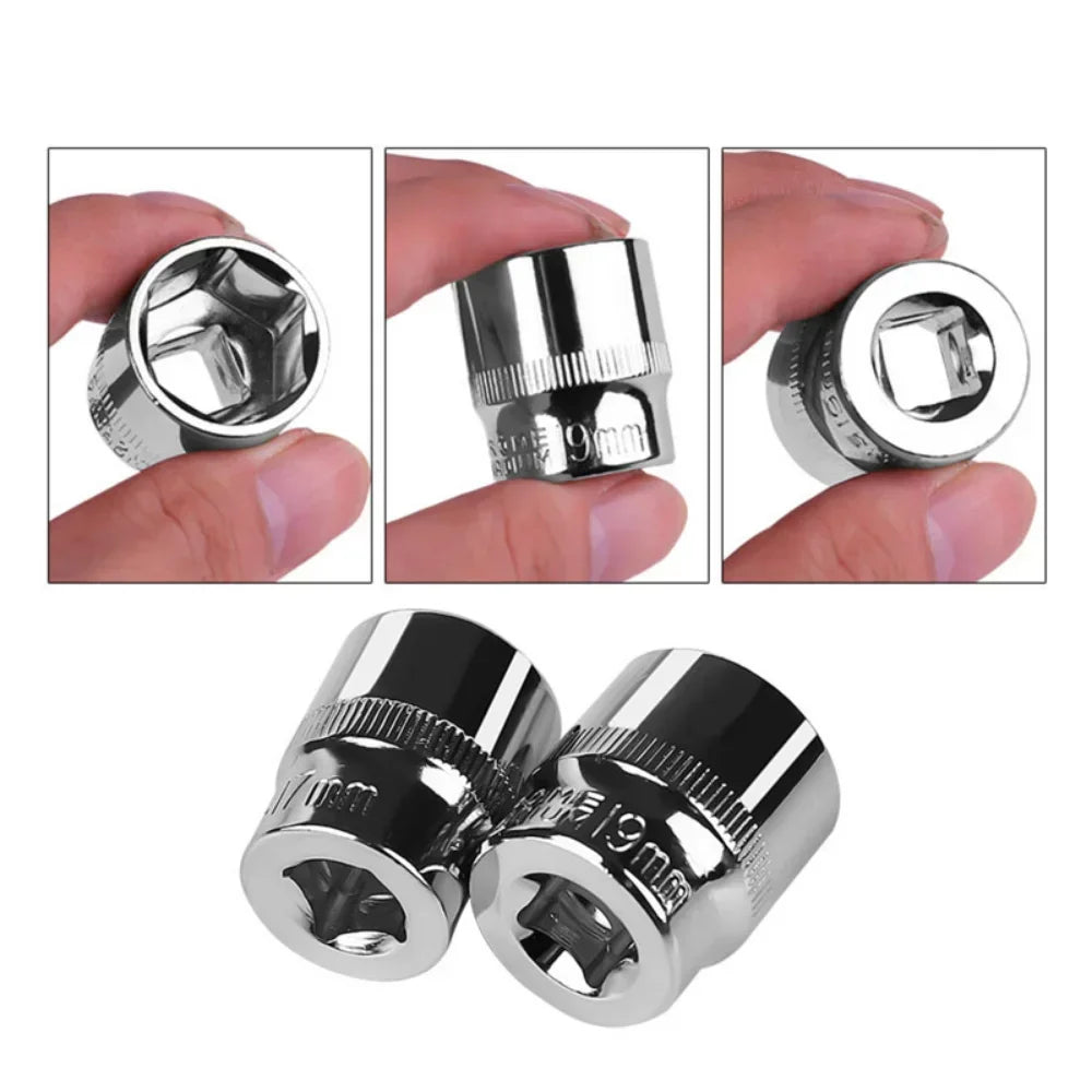 Douille Carrée 6–24 mm — Embout 3/8" pour Clé à Cliquet ou Clé à Chocs - BLACKBEARD OUTDOOR INDUSTRIES