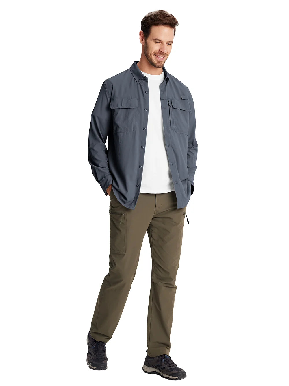 Chemise Tactique Homme TACVASEN ST144 – UPF 50+ Manches Longues | Séchage Rapide | Respirante | Multi-poches - BLACKBEARD OUTDOOR INDUSTRIES