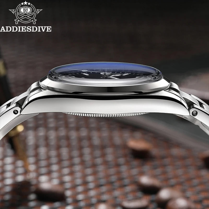 Montre Homme ADDIESDIVE AD2023-1 – Quartz Japonais VH31 – Étanche 100M – Verre Saphir Bulle – Style Business/Diver - BLACKBEARD OUTDOOR INDUSTRIES