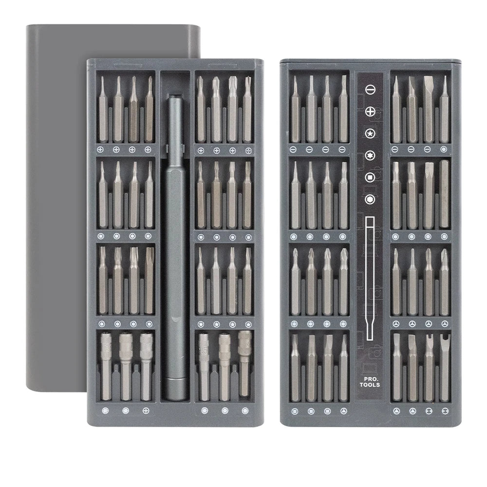 Suli Set de Tournevis de Précision Magnétique 25 en 1 / 63 en 1 – Kit Mini Outils Professionnel pour Réparation Téléphone, PC, Bricolage, avec Embouts Torx, Hex, et Plus - BLACKBEARD OUTDOOR INDUSTRIES