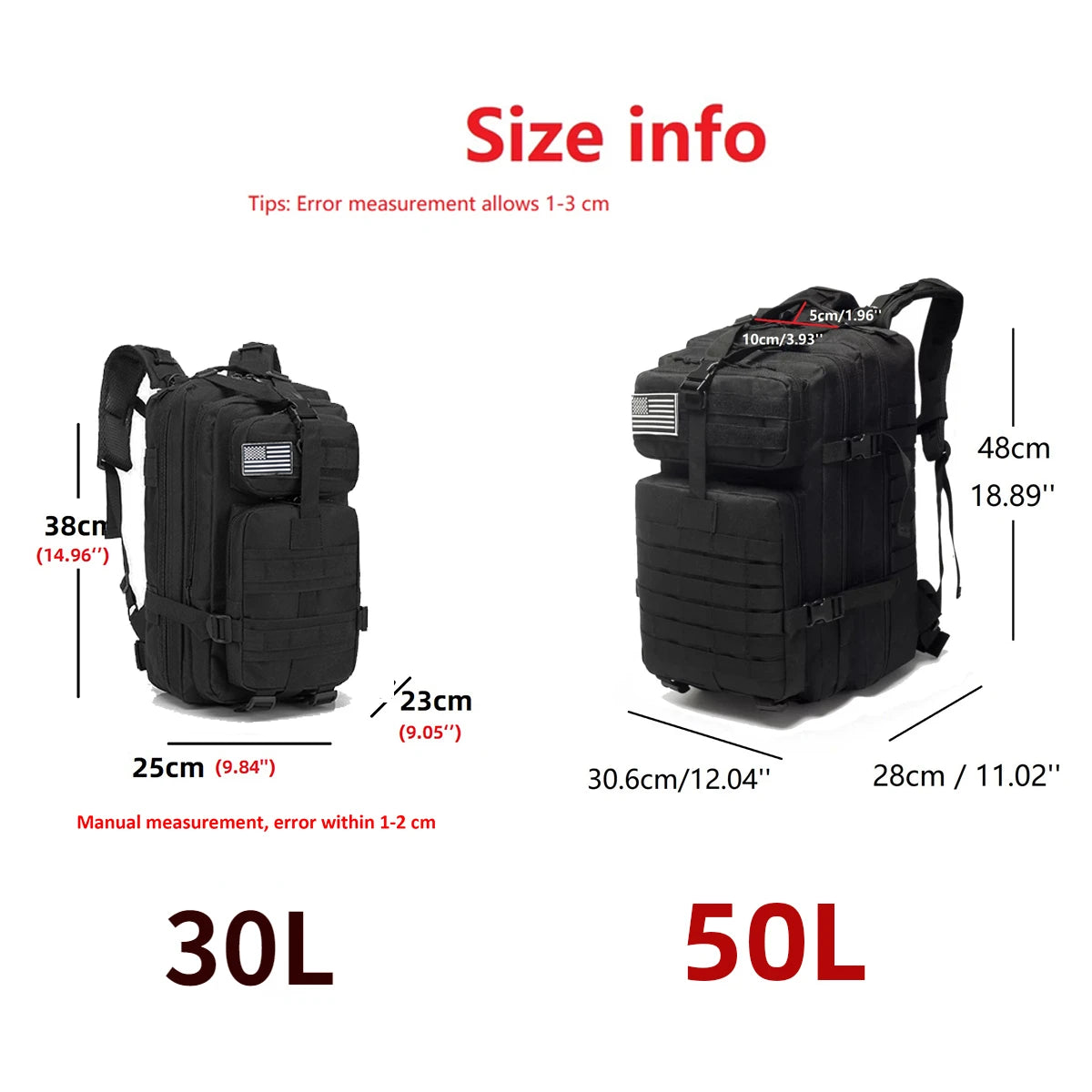 Thuram Sac à Dos Nylon 1000D Imperméable 30L/50L – Trekking, Pêche, Chasse, Camping, Randonnée - BLACKBEARD OUTDOOR INDUSTRIES