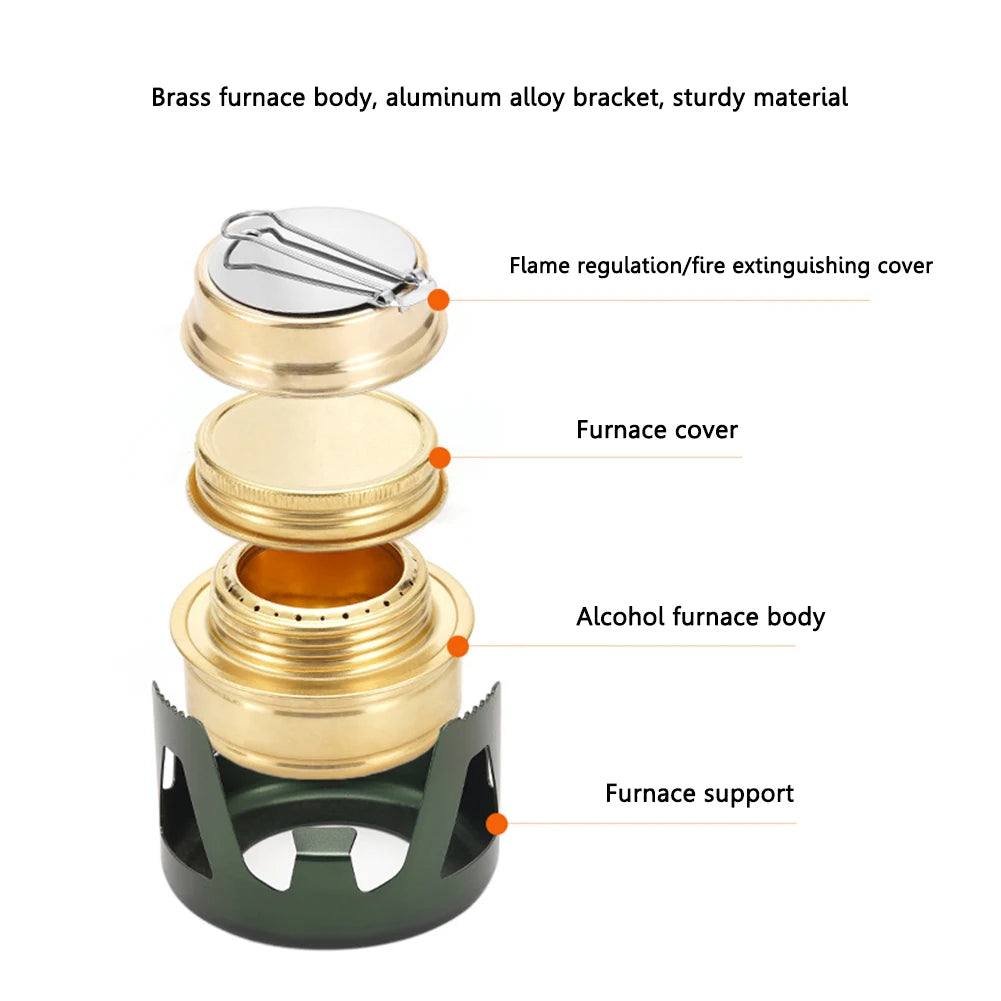 Réchaud à Alcool Portable Mini – Réglable avec Support en Alliage - BLACKBEARD OUTDOOR INDUSTRIES