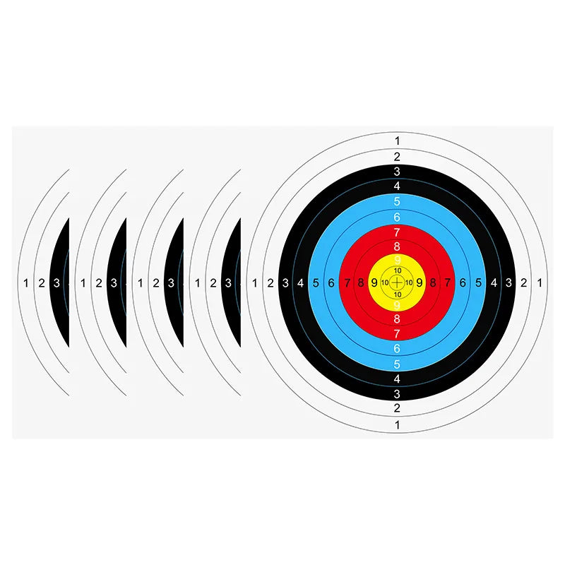 Lot de 10 ou 50 Cibles Papier 40x40 cm – Entraînement Précis Tir à l'Arc, Airsoft, Arbalète et Chasse - BLACKBEARD OUTDOOR INDUSTRIES