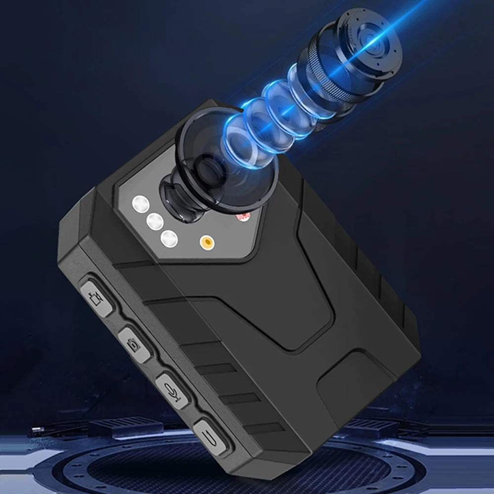 Mini Caméra Corporelle Full HD 1080P avec Vision Nocturne – Enregistreur Vidéo, Caméra de Sécurité pour Garde, Police, et Application Environnementale - BLACKBEARD OUTDOOR INDUSTRIES