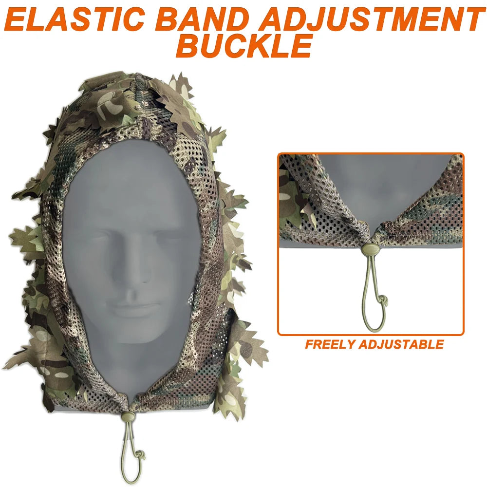 Casquette Camouflage 3D Respirante – Chasse, Airsoft, Tir, Observation de la Faune | Camo Feuillage Ultra-Réaliste - BLACKBEARD OUTDOOR INDUSTRIES